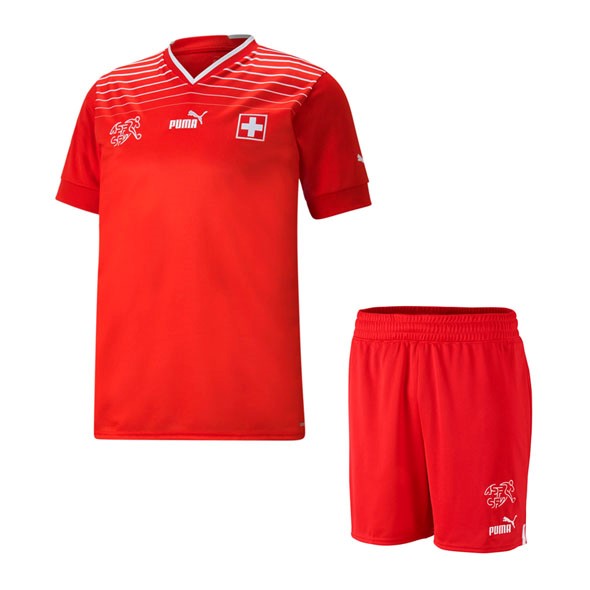 Camiseta Suiza Primera Niño 2022 Rojo